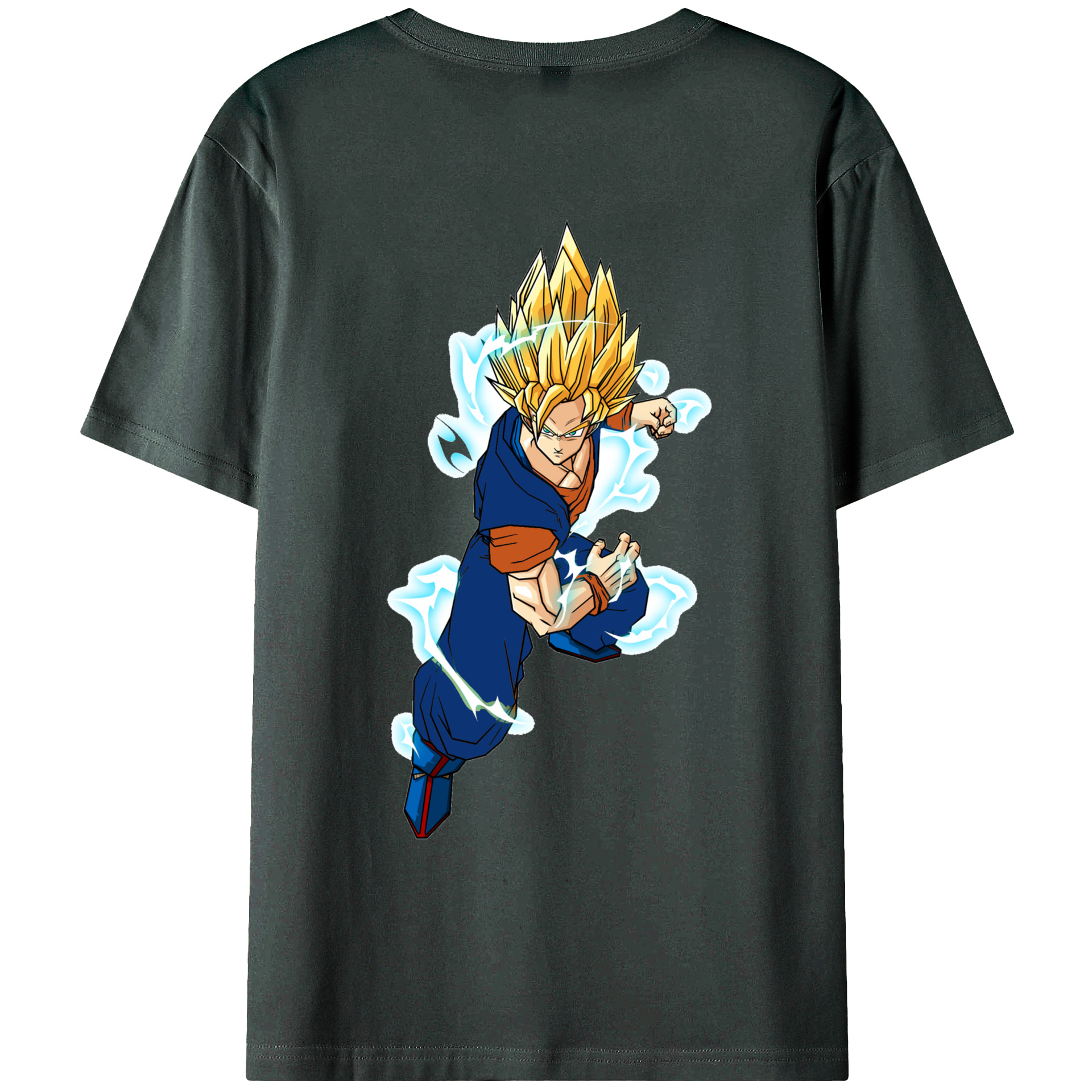 （画像用） ドラゴンボール 孫 悟飯（そんごはん）DRAGON BALL Son Gohan 綿100％ メンズ半袖Tシャツ（バックプリント） 通気性